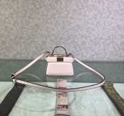 Uubags Fendi micro Peekaboo light pink bag nappa leather miniature 11x8x8cm - 5