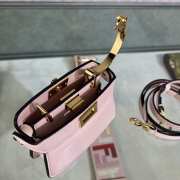 Uubags Fendi micro Peekaboo light pink bag nappa leather miniature 11x8x8cm - 2