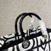 Uubags Fendi x Marc Jacobs Leather Tote Black Handle Bag 35x17x31cm - 6