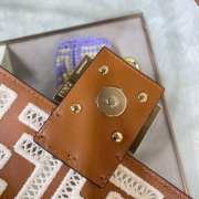 Uubags Fendi medium FF Baguette embroidered bag brown 26x13x6cm - 3