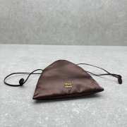 Uubags Miu Miu Brown Cocoa Satin Pouch 18x20cm - 3