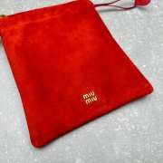Uubags Miu Miu Red Suede Pouch 18x20cm - 2
