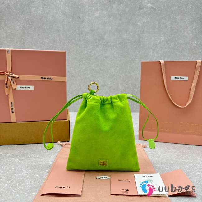 Uubags Miu Miu Green Suede Pouch 18x20cm - 1