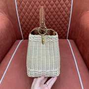 Uubags Louis Vuitton M26025 Capucines BB Bag Rattan And Cowhide In Brown 18x27x9cm - 3