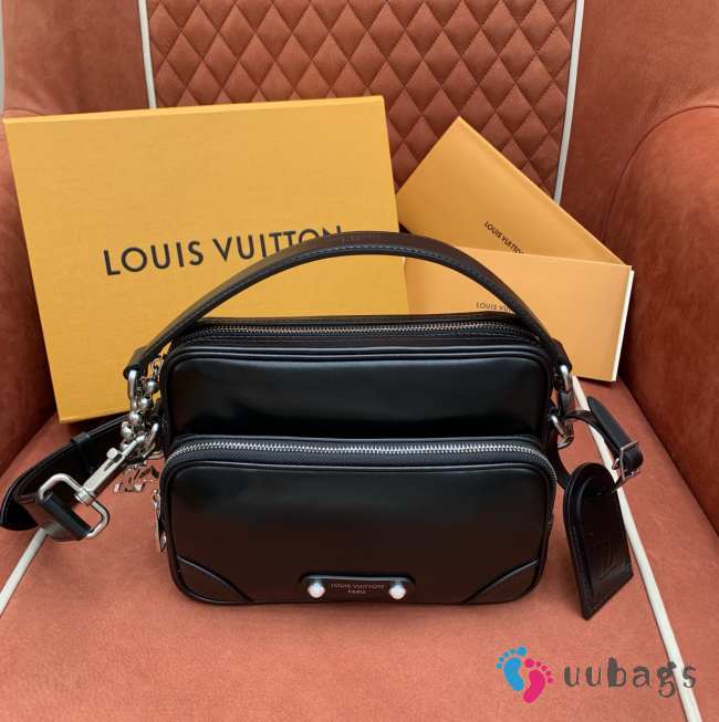 Uubags Louis Vuitton M13987 nylon bag black calfskin 25x17.5x11cm - 1