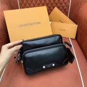 Uubags Louis Vuitton M13987 nylon bag black calfskin 25x17.5x11cm - 3