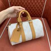 Uubags Louis Vuitton M15076 Keepall Bandoulière 25 Bag Off-White 25x15x11cm - 4