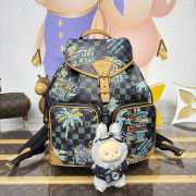 Uubags Louis Vuitton N40755 Montsouris Cargo Backpack Damier Marina Blue 34x40x17cm - 6