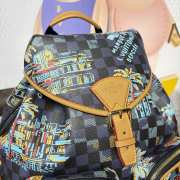 Uubags Louis Vuitton N40755 Montsouris Cargo Backpack Damier Marina Blue 34x40x17cm - 2