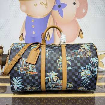 Uubags Louis Vuitton N00227 Keepall Bandoulière Bag Marine Blue 50x29x23cm
