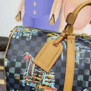 Uubags Louis Vuitton N00227 Keepall Bandoulière Bag Marine Blue 50x29x23cm - 3