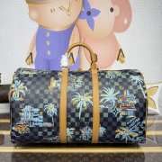 Uubags Louis Vuitton N00227 Keepall Bandoulière Bag Marine Blue 50x29x23cm - 4