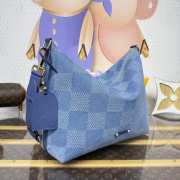 Uubags Louis Vuitton N00202 Vagabond Hobo Bag Denim Blue 38x35x12cm - 6