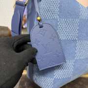 Uubags Louis Vuitton N00202 Vagabond Hobo Bag Denim Blue 38x35x12cm - 3