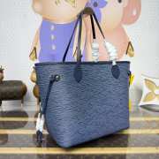 Uubags Louis Vuitton M14856 Neverfull MM Bag Denim Blue 31x28x14cm - 6