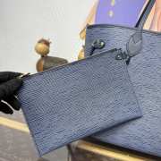 Uubags Louis Vuitton M14856 Neverfull MM Bag Denim Blue 31x28x14cm - 4