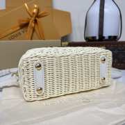 Uubags Louis Vuitton M26004 Capucines Mini Rattan And Cowhide Bag In White 14x21x8cm - 4