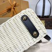 Uubags Louis Vuitton M26003 Capucines Mini Rattan And Cowhide Bag In White 14x21x8cm - 2