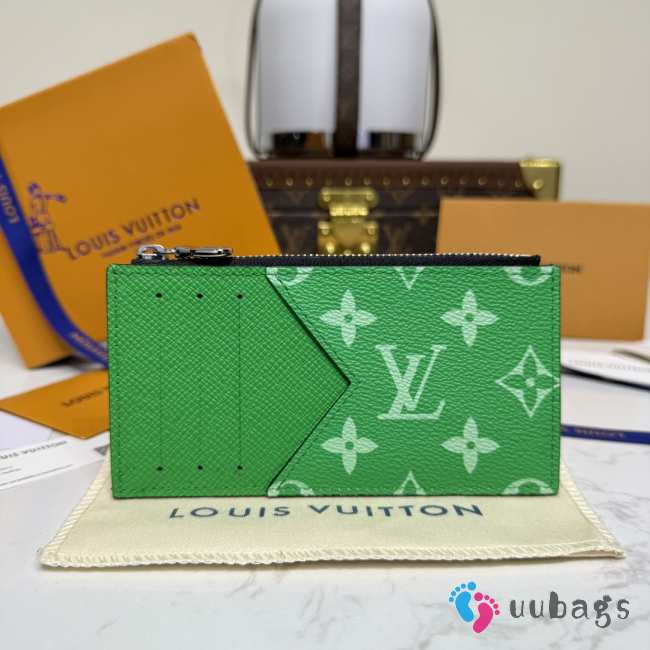 Uubags Louis Vuitton M30829 Coin Card Holder In Green 8x14.5x1cm - 1