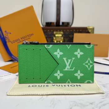 Uubags Louis Vuitton M30829 Coin Card Holder In Green 8x14.5x1cm