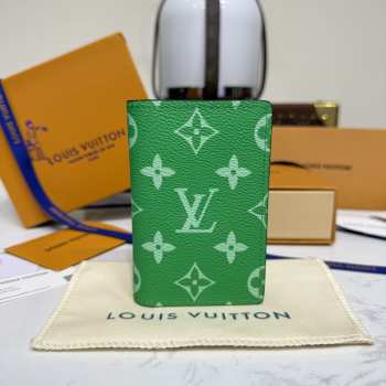 Uubags Louis Vuitton M30301 Pocket Organizer Wallet In Green 7.5x11.1x1cm