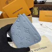Uubags Louis Vuitton M83645 Romy Card Holder Blue Washed 12x8x0.8cm - 2