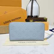 Uubags Louis Vuitton M82212 Zippy Wallet Blue Washed 19.5x10.5x2.5cm - 5