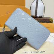 Uubags Louis Vuitton M82212 Zippy Wallet Blue Washed 19.5x10.5x2.5cm - 4