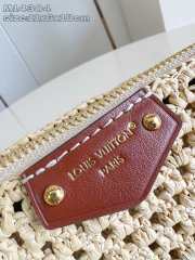 Uubags Louis Vuitton M14304 Hills Pochette Bag Natural Tan Brown Raffia Brush 18.5x11x6.5cm - 6