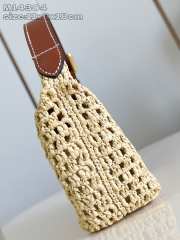 Uubags Louis Vuitton M14304 Hills Pochette Bag Natural Tan Brown Raffia Brush 18.5x11x6.5cm - 3