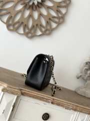 Uubags Chanel Vintage Diana 1995 Medium Black Caviar Flap Bag 25x16x8cm - 3