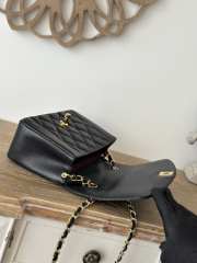 Uubags Chanel Vintage Diana 1995 Medium Black Caviar Flap Bag 25x16x8cm - 4