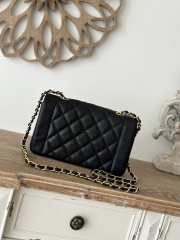 Uubags Chanel Vintage Diana 1995 Medium Black Caviar Flap Bag 25x16x8cm - 5