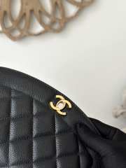 Uubags Chanel Vintage Diana 1995 Medium Black Caviar Flap Bag 25x16x8cm - 6