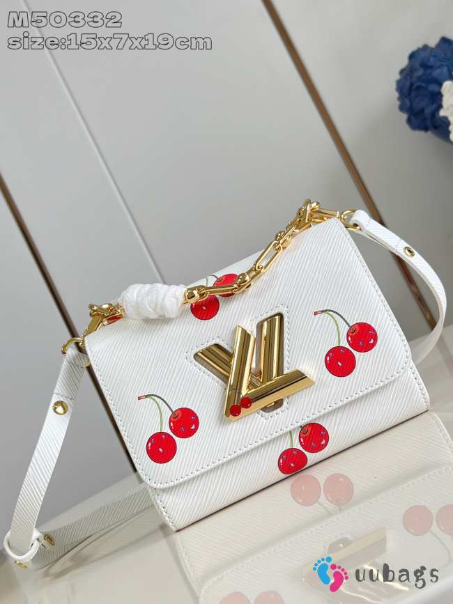Uubags Louis Vuitton M13239 LV x TM Twist PM white Epi grained cowhide leather 19x15x7cm - 1