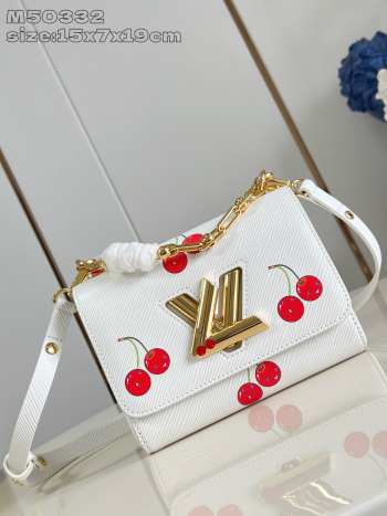 Uubags Louis Vuitton M13239 LV x TM Twist PM white Epi grained cowhide leather 19x15x7cm
