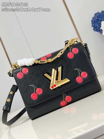 Uubags Louis Vuitton M13239 LV x TM Twist PM black Epi grained cowhide leather 19x15x7cm
