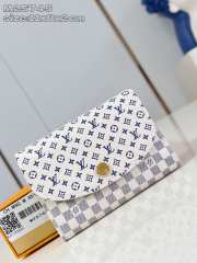 Uubags Louis Vuitton M25745 Rosalie Coin Purse Damier Azur Calfskin 11x8x2.5cm - 1