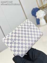 Uubags Louis Vuitton M25745 Rosalie Coin Purse Damier Azur Calfskin 11x8x2.5cm - 4