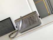 Uubags Givenchy Mini Antigona Cube bag in silver laminated lambskin 13x19x22cm - 5