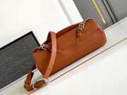 Uubags Givenchy Voyou Roller bag in brown grained leather 25x10x13cm - 3