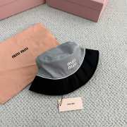 Uubags Miu Miu Two-Toned Bucket Hat in Grey - 1