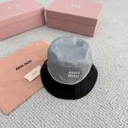 Uubags Miu Miu Two-Toned Bucket Hat in Grey - 6