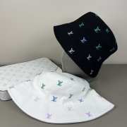 Uubags Louis Vuitton M7978L Blason Shading Denim Bucket Double Sided Hat In White - 6