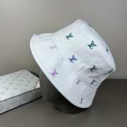 Uubags Louis Vuitton M7978L Blason Shading Denim Bucket Double Sided Hat In White - 2