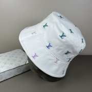 Uubags Louis Vuitton M7978L Blason Shading Denim Bucket Double Sided Hat In White - 5