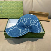 Uubags Gucci Original GG baseball denim cap blue - 1