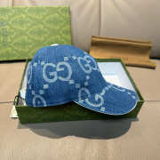 Uubags Gucci Original GG baseball denim cap blue - 4