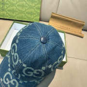Uubags Gucci Original GG baseball denim cap dark blue - 6