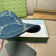 Uubags Gucci Original GG baseball denim cap dark blue - 4